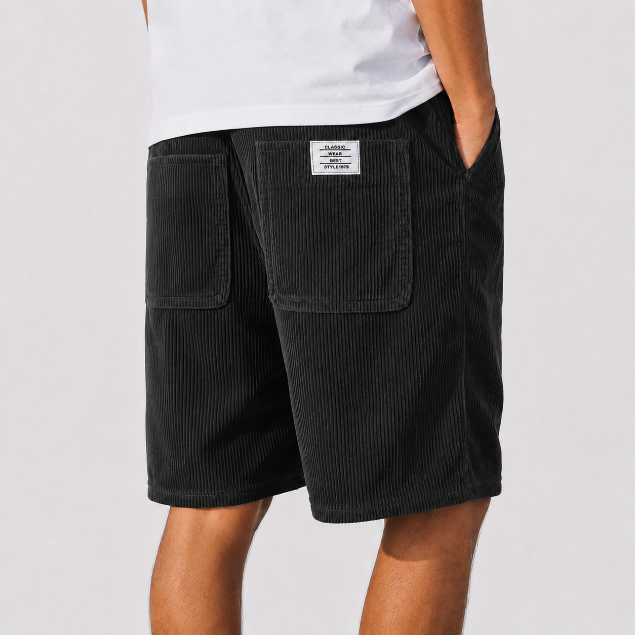 Andrés | Pantalones cortos elegantes de terciopelo