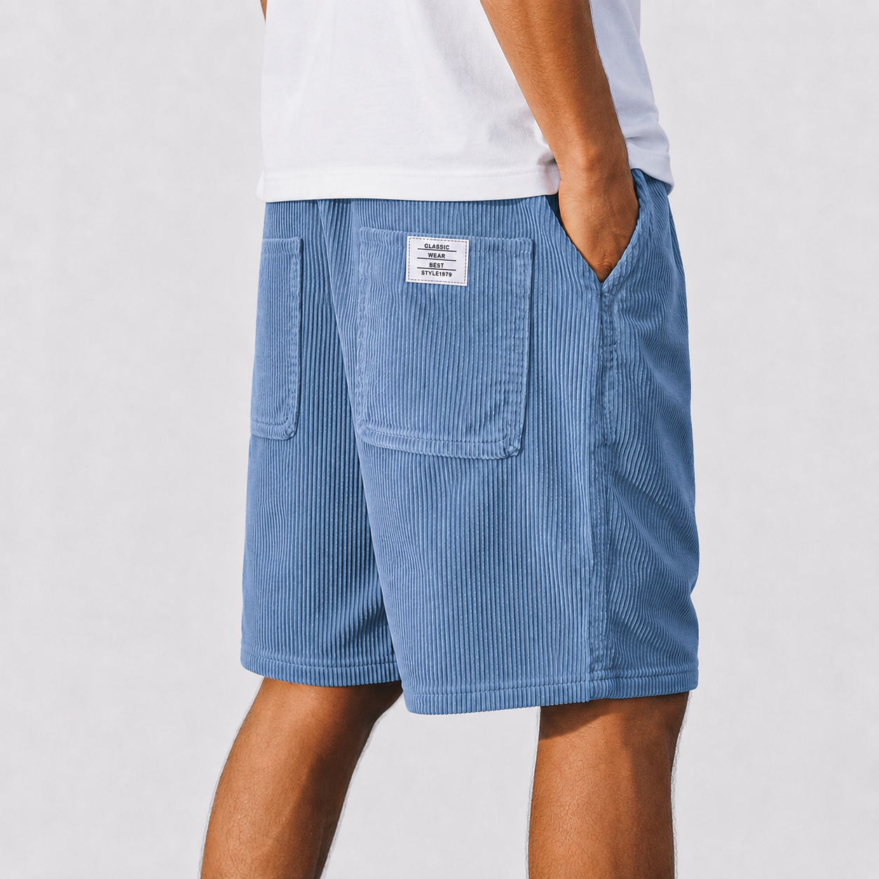 Andrés | Pantalones cortos elegantes de terciopelo