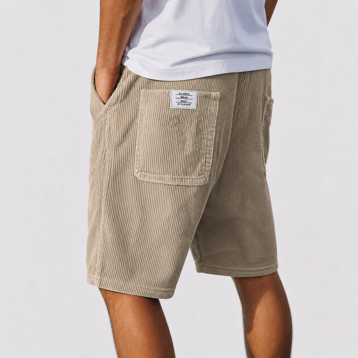Andrés | Pantalones cortos elegantes de terciopelo